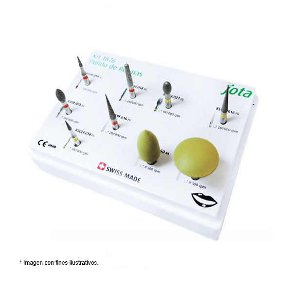 KIT FRESAS - 09 P. PULIR RESINA  (7 FG / 2 RA)