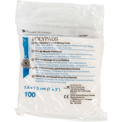 [HS 100-2880] BLOCKS PARA MEZCLA POLY PADS 3"X3" (7.5*7.5)1 BLOCK