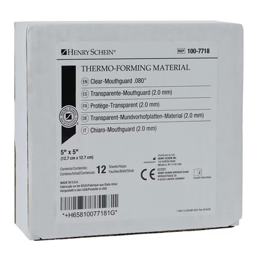 [HS 100-7718] THERMOFORMAS BLANDAS  .080 (12) TRANSP.