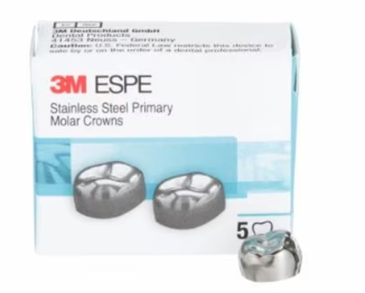 [3M DUR5] CORONAS P/NIÑOS 1.MOLAR SUP.DER. NO.5