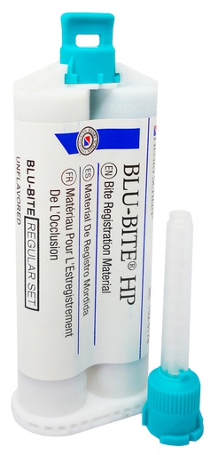 [HS 102-5178] SILICONA REGISTRO DE MORDIDA BLUE-BITE REG 1 CART.+3TIPS