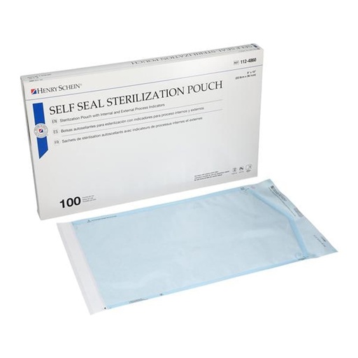 [HS 112-4860] HENRY SCHEIN - BOLSAS DE ESTERILIZACIÓN 9"X15" (100)