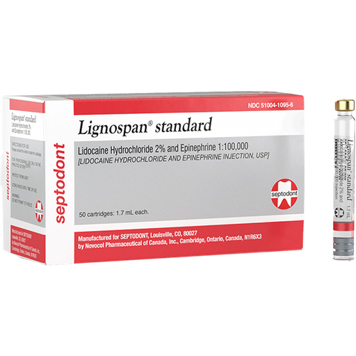 [SE LIGNO2 100] ANESTESIA LIDOCAINA 2% 1:100.000 LIGNOSPAN (CAJA)