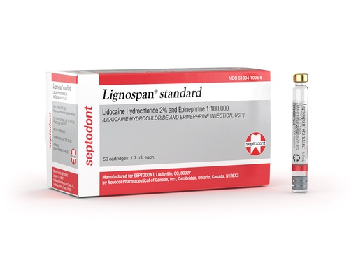 [SE LIGNO2 100] ANESTESIA LIDOCAINA 2% 1:100.000 LIGNOSPAN (CAJA)