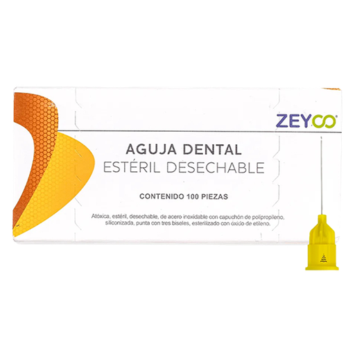 [ZY ZE-SAG27S] AGUJAS DENTALES ZEYCO CALIBRE 27 CORTA CAJA C/100 PZAS. (0.40x21)