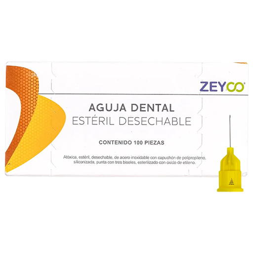 [ZY ZE-SAG30XS] AGUJA DENTAL ZEYCO CALIBRE 30 EXTRA CORTA CAJA C/100 PZAS. (0.30x12)