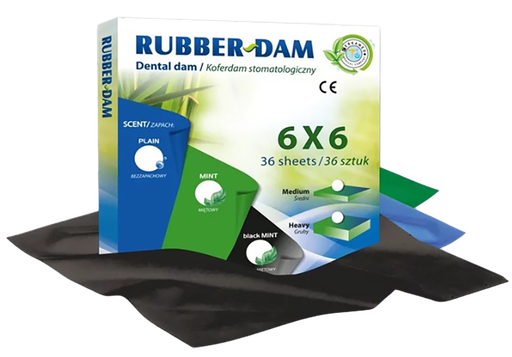 [CK W-RBDCZ] DIQUE DE GOMA 6X6 CAJA DE 36 UNIDADES CERKAMED