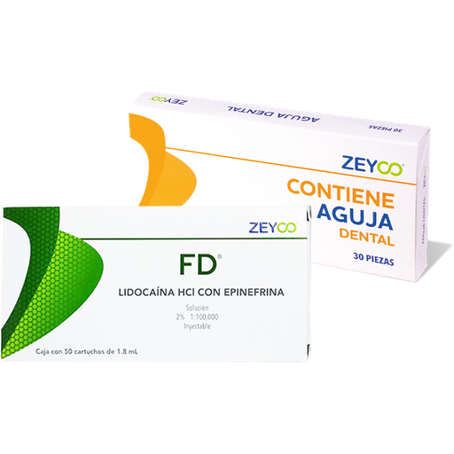 [ZY 401-30C] ANESTESIA LIDOCAÍNA CAJA 2% 1:100.000 50 CARTUCHOS (POLÍMERO CRISTALINO) + AGUJA 30 CORTA